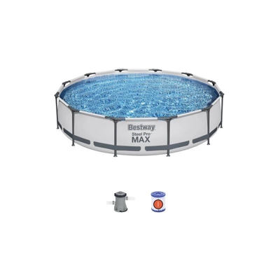 Piscina Fuori terra Steel Pro Max 366x76 cm con Pompa Filtro a Cartuccia 1.249 L/H - Bestway