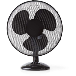 Nedis Ventilatore da tavolo | Alimentazione da rete | Diametro: 400 mm | 45 W | Oscillazione | 3-Velocità | Nero NE550681830 precio