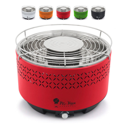 Barbecue a carbonella bbq da tavolo senza fumo con ventola Galeras | Rosso características