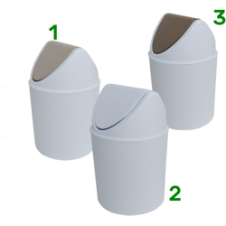 Pattumiera Dondolina Lt.6 Bianco-Tortora-Moka en oferta