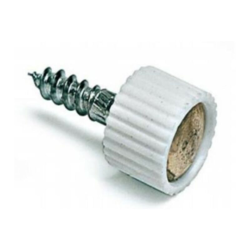 Oreca - 10 Supporti Reggicristalli Gommati, Con Vite, Bianchi, Legno precio