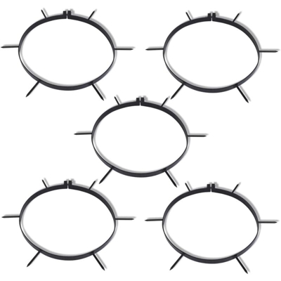 Punte a Pinza per Aeratore Prato con Diam. 30 cm 5 pz - Nero