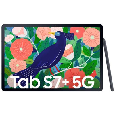 Galaxy Tab S7+ 5G Nero 12.4'' QHD Octa Core RAM 6GB Memoria 256 GB +Slot MicroSD Wi-Fi Fotocamera 13Mpx Android - Europa