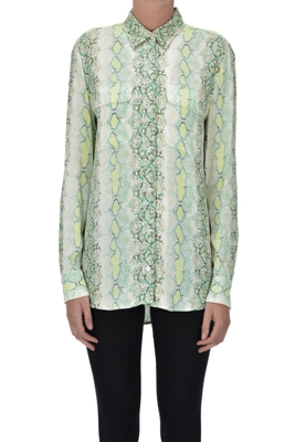 Reptile print crepè shirt,