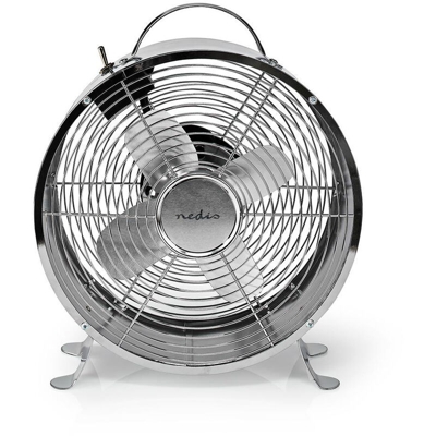 Nedis FNCL10CR20 Ventilatore da tavolo retrò Cromo 25 cm 20W