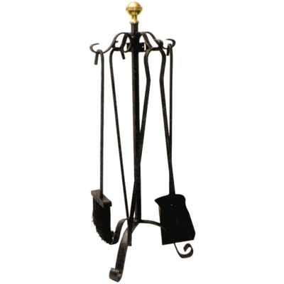 Bricoshop24 - Kit 5 Pz Accessori Attrezzi per Camino Caminetto Pinza Paletta Cenere Barbecue