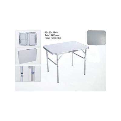 Tavolo Pic-Nic Alluminio C/Piedi Removibili