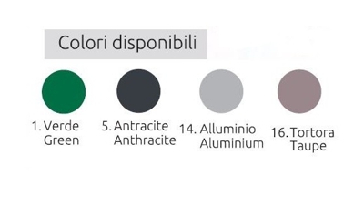 Bel-fer - FONTANA QUADRATA IN ALLUMINIO 42/QRR | Tortora