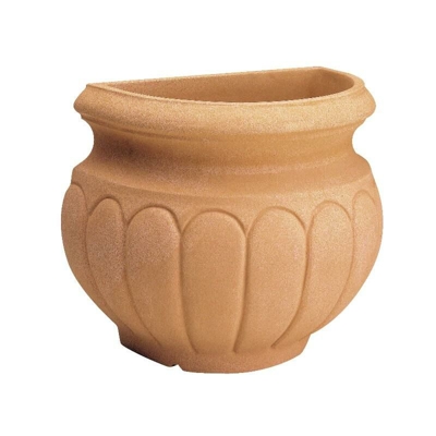 Vaso Resina a Parete Baccellato cm. 49 Anticato