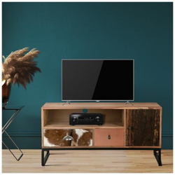Mobile Porta Tv In Legno Massiccio Di Acacia Per Soggiorno 100 Cm en oferta