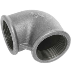 Gomito curva 90o in ghisa zincata con attacco femmina femmina per tubi idraulica Ghisa zincata 1' características