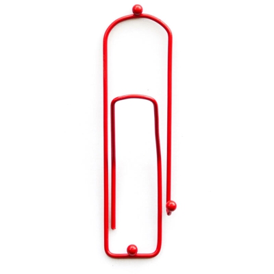 Ganci-attaccapanni Design Graffetta” 32cm Guardaroba Ganci-Parete Molletta Gancio in Metallo (Rosso)