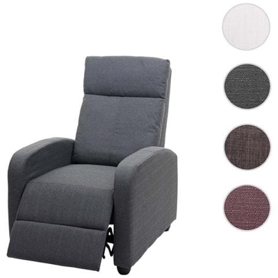 Poltrona Relax Tv Hwc-f76 Design Moderno Tessuto Grigio