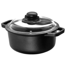 Casseruola Induction cm 20 con 2 Manici e Coperchio in Vetro con Pomolo in Bakelite con Sfiato - Risoli en oferta