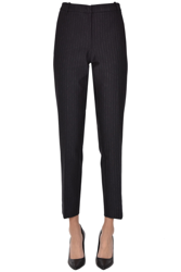 Pinstriped jersey trousers características