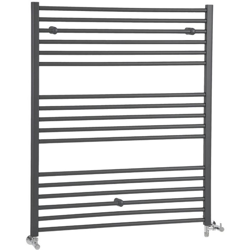 Hudson Reed Artle Scaldasalviette Misto Piatto Moderno - Termoarredo Bagno a Scaletta Antracite - Design Elettrico & Idraulico - 1019W - 1200 x 1000mm precio