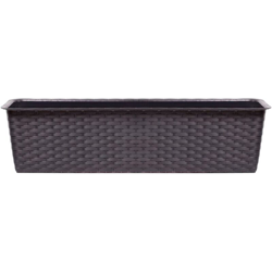 Vaso di fiori rettangolare larga, di grande capacità, 13,5 L Ratolla di plastica di colore ocra scuro 14,5 (altezza) x 78,3 (larghezza) x 17,3 precio