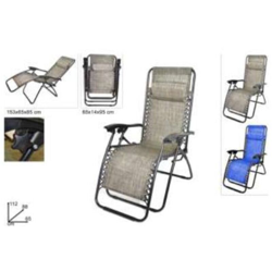 Sedia a sdraio poltrona blu o beige características