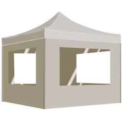 Gazebo Professionale Pieghevole Alluminio con Pareti 3x3m Crema precio