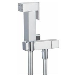 Boxlum - Kit idroscopino cromato quadro doccetta wc shut-off monogetto con leva en oferta