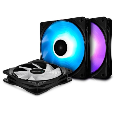 DeepCool RF120 - ventola 3 in 1 compatibile con ASUS Aura Sync (3 x 120 mm, RGB, LED, PWM)