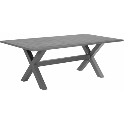 Tavolo da giardino in alluminio grigio 200x105cm CASCAIS