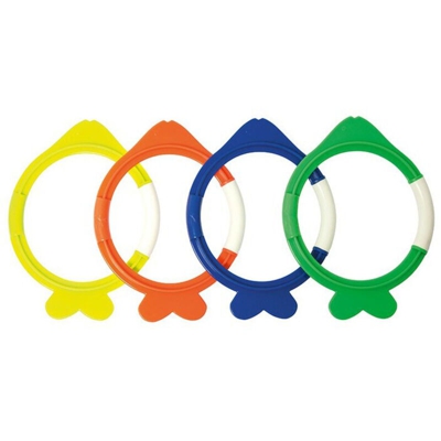Ensemble de 4 Lil' POISSON PLONGÉE anneaux Natation Plongée PISCINE JOUET - Bestway