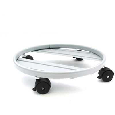 Carrello sottovaso tondo con ruote cm. 35 ALLUMINIO