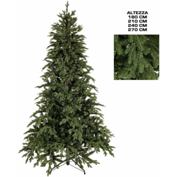 Albero di Natale Folto Realistico 270 240 210 180 cm Verde Nepal - Dimensioni: 210 cm - Bizzotto en oferta