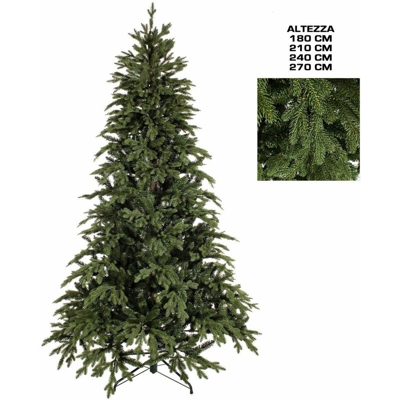 Albero di Natale Folto Realistico 270 240 210 180 cm Verde Nepal - Dimensioni: 210 cm - Bizzotto