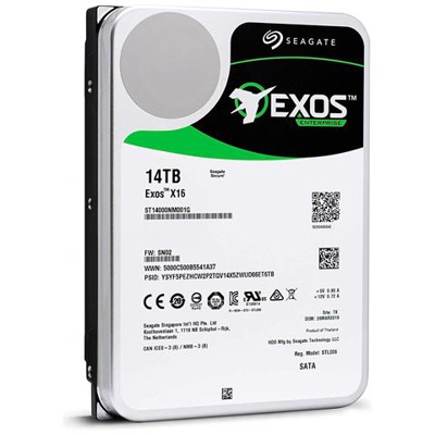 Hard Disk per NAS Exos X16 14 TB 3.5'' Interfaccia Sata III 6 Gb / s Buffer 256 MB 7200 Rpm