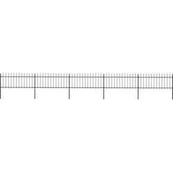 Recinzione da Giardino Punta a Lancia 8,5x0,8 m Acciaio Nera - Nero - Youthup precio