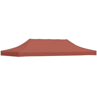 Tetto per Tendone per Feste 6x3 m Terracotta 270 g/m² - Rosso - Vidaxl
