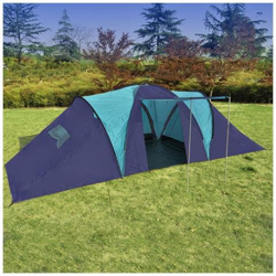 Tenda Da Campeggio In Tessuto Per 9 Persone Blu E Scuro en oferta