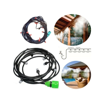 Tradeshop - KIT NEBULIZZATORE AD ACQUA NEBULIZZAZIONE GAZEBO OMBRELLONE GIARDINO 10 METRI