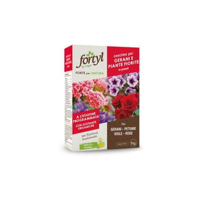 Copyr concime GRANULARE GERANEI ROSE PETUNIE VIOLE fortyl 1 KG PIANTE FIORITE