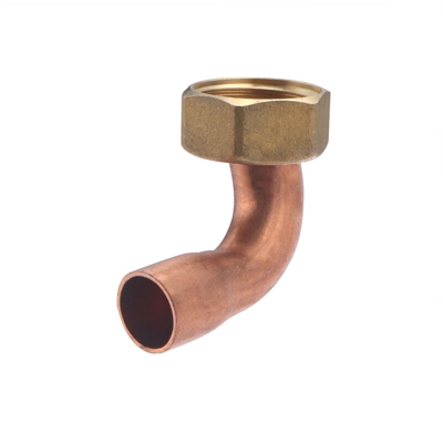 Raccordo in ferro/rame, in 2 pezzi, a gomito, con dado prigioniero, ø12, F15x21 NOYON & THIEBAULT