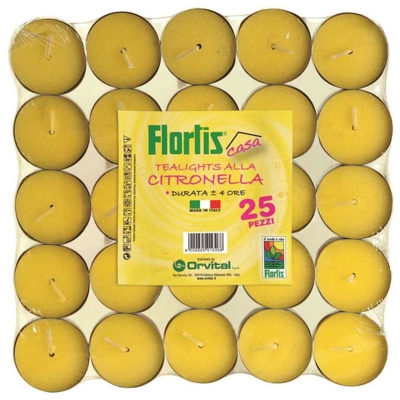 Orvital Spa-chimico - Tealights alla Citronella 25 Pezzi