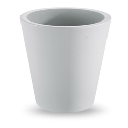 Vaso rotondo in resina 'Single' 45 cm. Bianco en oferta