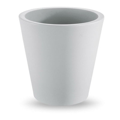 Vaso rotondo in resina 'Single' 45 cm. Bianco