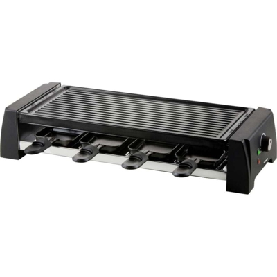 DO1003G Griglia Rivestimento antiaderente, Spia luminosa, 8 vaschette Nero, Grigio - Domo