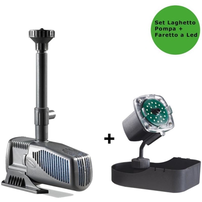 Multipack per laghetto pompa syncra pond 2.0 2550 litri/h + faretto nathur a led sommergibile