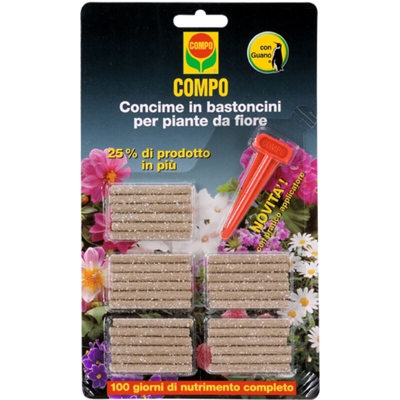 Concime in bastoncini per piante da fiore Blister 30 bastoncini 27g Compo