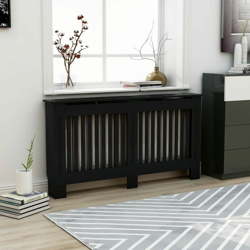 Copertura per Radiatore Nera 152x19x81 cm in MDF - Nero - Youthup en oferta
