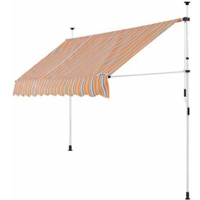 Detex Tenda da balcone 150-400cm tenda da sole 250cm (de), Arancione/Nero/Bianco