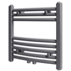 YOUTHUP Radiatore Scaldasalviette da Bagno Curvo Grigio 480 x 480 mm - Grigio características