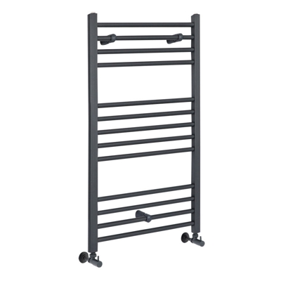 Hudson Reed Artle Scaldasalviette Piatto di Design Verticale - Termoarredo Bagno ad Acqua Calda - Acciaio Antracite - 486W - 1000 x 500mm