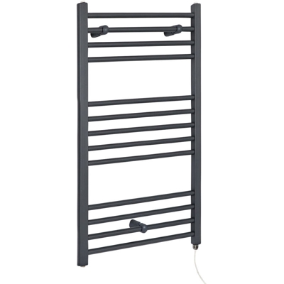 Hudson Reed Artle Scaldasalviette Elettrico Piatto di Design Verticale - Termoarredo Bagno a Scaletta Moderno - Acciaio Antracite - 600W - 1000 x