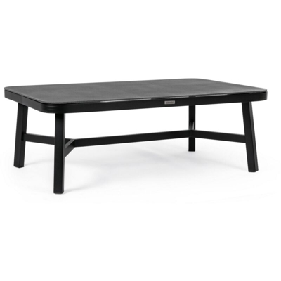 Tavolino da esterno in Alluminio Nero 120x75x h43
