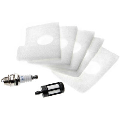 vhbw filtro dell'aria, filtro carburante, candela sostituisce Stihl 1130 124 0800, 0000-350-3500, WSR6 per motosega - Set per manutenzione